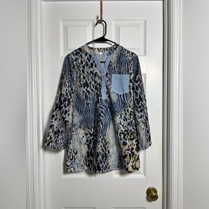 Stylish Animal Print Women's Top